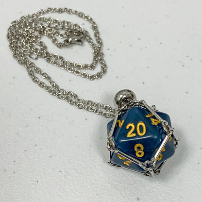Bar Cage Removable D20 Necklace